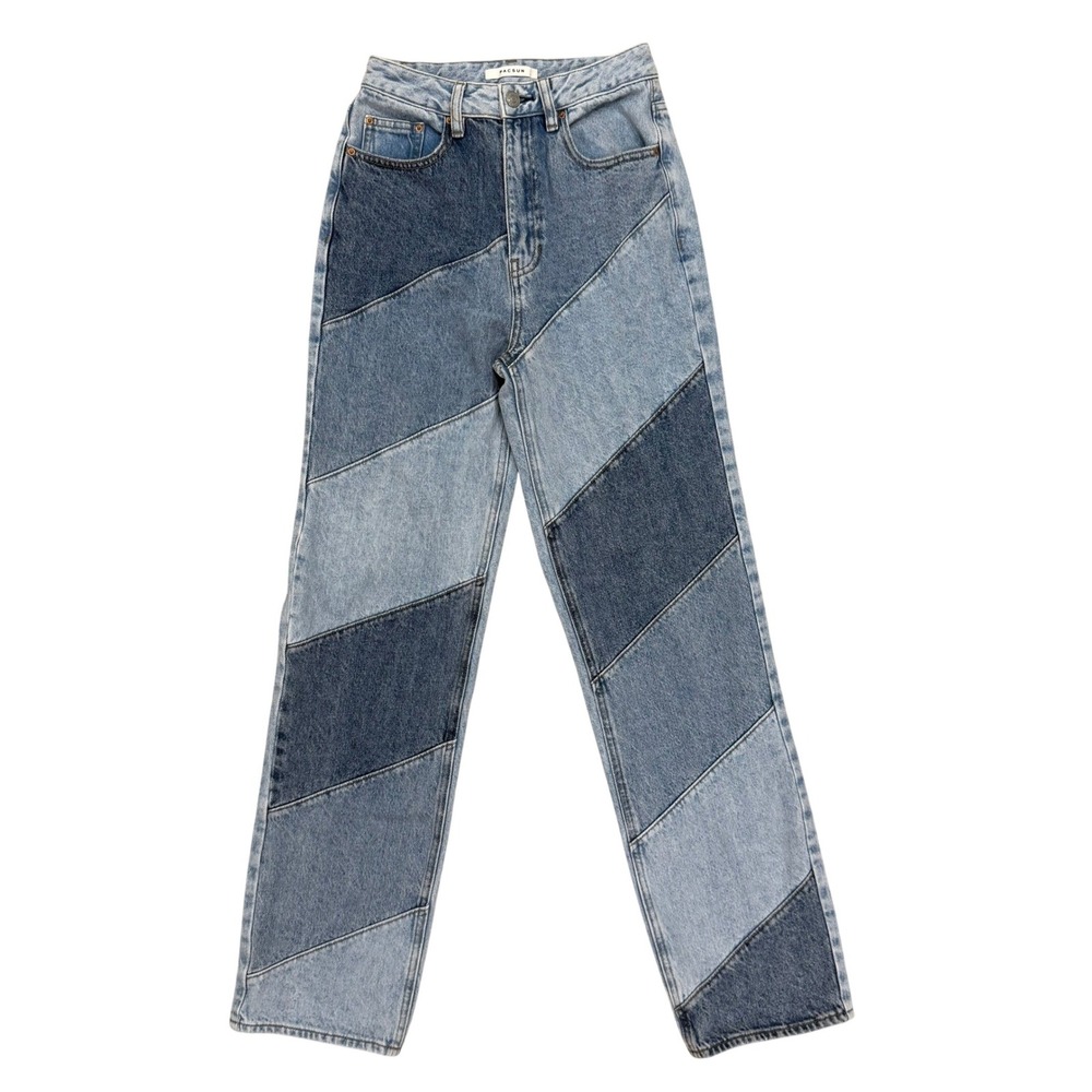 PacSun Eco Two-Tone '90s Boyfriend Jeans 26 Patchwork Colorblock High Rise
